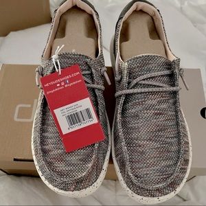 Authentic women’s Hey Dudes. Rose purplish tint that’s hard to see in pic.